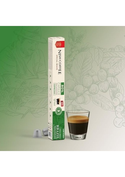 Nish Kahve Single Orijin Kapsül Kahve Brasil Nespresso Uyumlu 10 Adet fiyatları