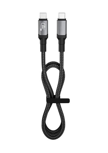 100W Type-C To Type-C Kumaş Örgü Kablo, 20V/5A, 1.2 Metre Hızlı Şarj ve Data Kablosu, 20GBPS/4K 60Hz