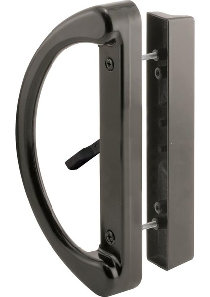 C 1224 Sürgülü Kapı Kolu Seti - Eski Veya Hasarlı Kapı Kollarını Hızlı ve Değiştirin - Siyah Diecast, Gömme Stil, Anahtarsız, 3-15/16" Delik Aralığına Uyar (1 Set)