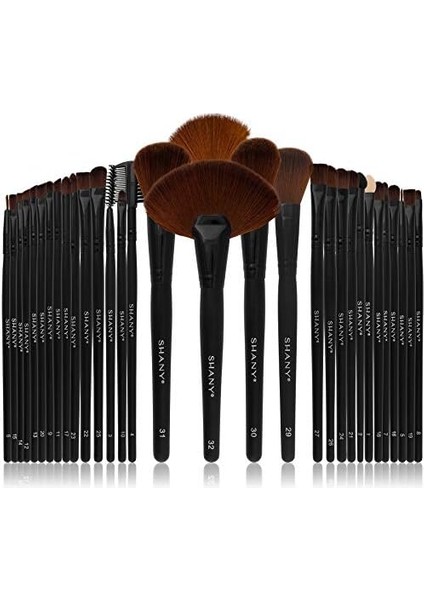 Shany Profesyonel Fırça Seti, Suni Deri Kese, 32 Adet, Sentetik Kıl fiyatları