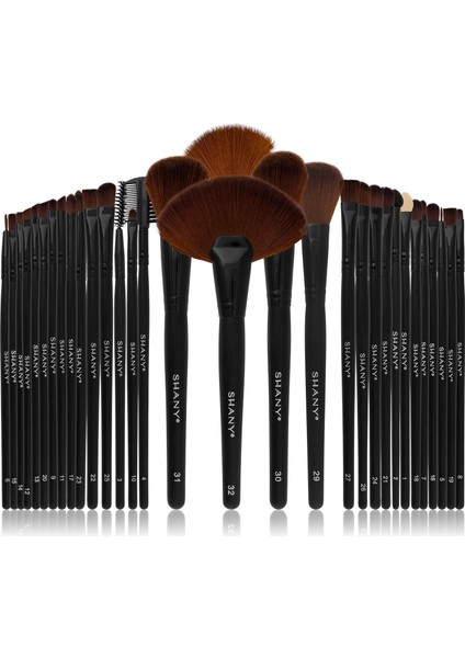 Shany Profesyonel Fırça Seti, Suni Deri Kese, 32 Adet, Sentetik Kıl modelleri
