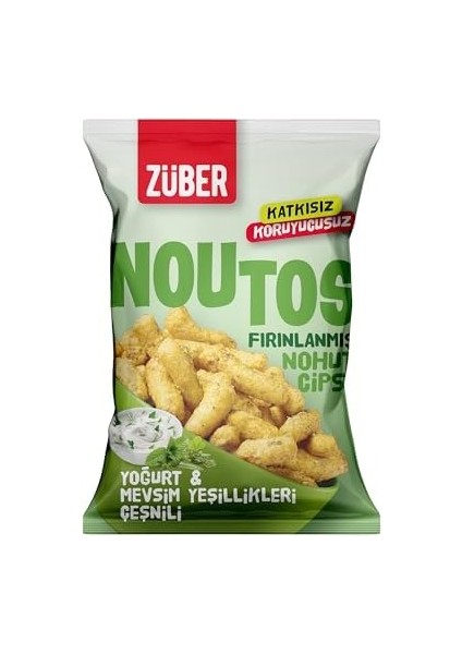 Züber Noutos Nohut Cipsi Yoğurt ve Mevsim Yeşillikleri 55 gr x 15 Adet