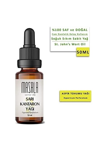 Masala Sarı Kantaron Yağı 50 Ml. - Binbirdelik Otu Yağı