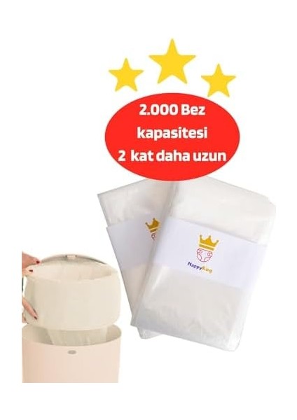 Korbell Uyumlu Toplam 2000 Bez Kapasiteli 2 Adet Poşet