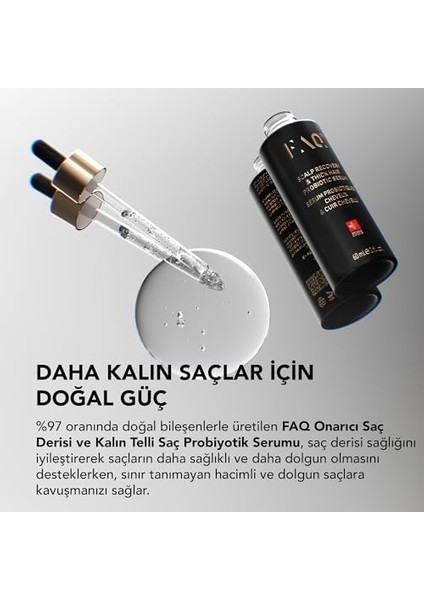 Faq Kırmızı Yonca Özü ve Centella Asiatica'lı Saç Derisi ve Gür Saç Probiyotik Serumu - Saç Onarıcı Bakım - Kadınlar ve Erkekler Için Saç Kalınlaştırıcı Ürünler - Saç Çıkartıcı Serum