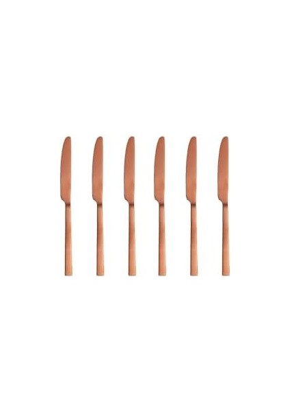 Mat Bakır Tatlı Bıçak Seti 6 Adet fiyatları