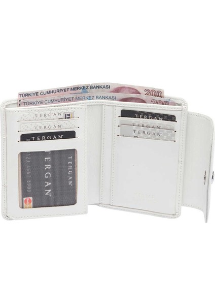 Beyaz Hakiki Deri Kadın Cüzdan - S1CB00005714-B58