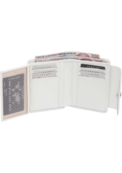 Beyaz Hakiki Deri Kadın Cüzdan - S1CB00005714-B58