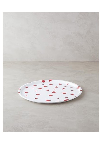 Watermellies Plastik Tepsi Beyaz - Kırmızı, 36 x 25 x 10 cm fiyatları