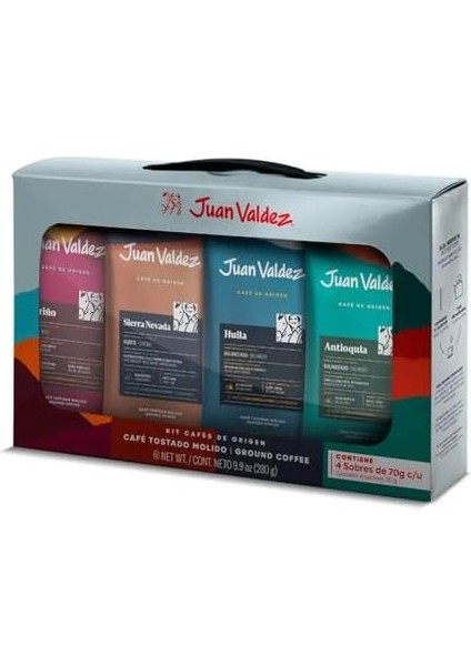 Juan Valdez Single Origins Öğütülmüş Kahve 4'lü Tadım Seti, 280G fiyatları