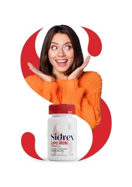 Sidrex Lipo Iron Complex Demir Içeren Takviye Edici Gıda 30 Kapsül modelleri