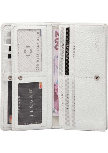 Beyaz Hakiki Deri Kadın Cüzdan - S1CB00005685-B69