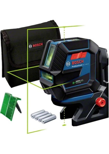 Professional Gcl 2-50 G Yeşil Çizgi, 50 Metre, RM10 Döner Tutucu, Taşıma Çantası, 4 Pil, Mavi