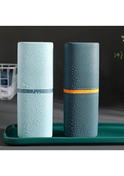 Yunhan Taşınabilir Seyahat Tipi Aksesuar Taşıma Kabı Gözlük Diş Macunu Diş Fırçası Saklama Kutusu,valiz Tipi (Beyaz)