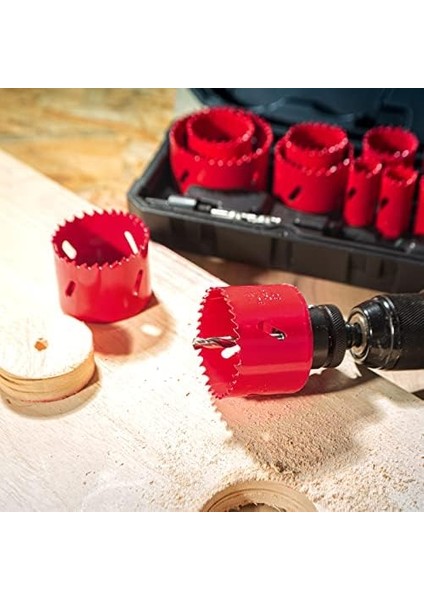 For Lıfe Bi-Metal Delik Testere, 17 Adet Delik Testere Seti 11 Adet Testere Bıçakları 19-68MM, Kesme Derinliği: 40MM, Ahşap, Pvc Paneller ve Metal Delmek Için Mükemmel fiyatları