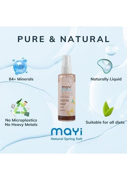 Mayi Tuz Mayi Artisan Sarımsaklı Sıvı Tuz 150 ml fiyatları
