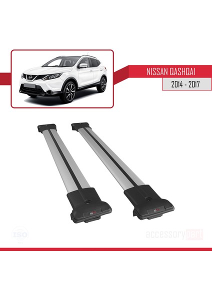 Nissan Qashqai 2 (J11) Pre-Facelift 2014-2017 Arası ile Uyumlu ACE-1 Ara Atkı Tavan Barı Gri 2 Adet fiyatları