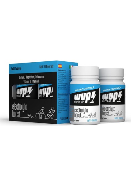 Wup Electrolyte Boost, 45X2 Tuz ve Elektrolit Hapı, Çiğneme Tableti, Aromasız fiyatları
