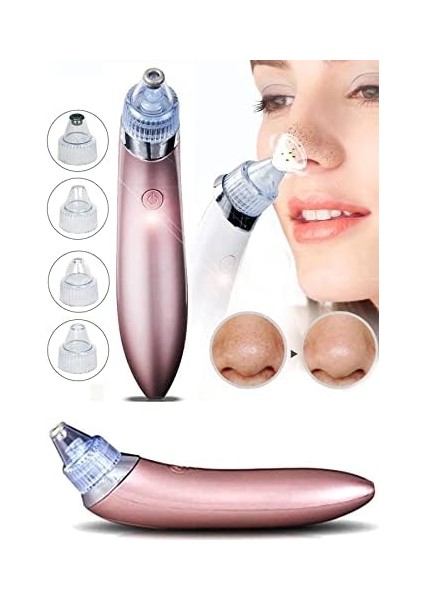 Mobee Vakumlu Akne Siyah Nokta Leke Çıkarıcı Cilt Temizleme 4 Başlıklı