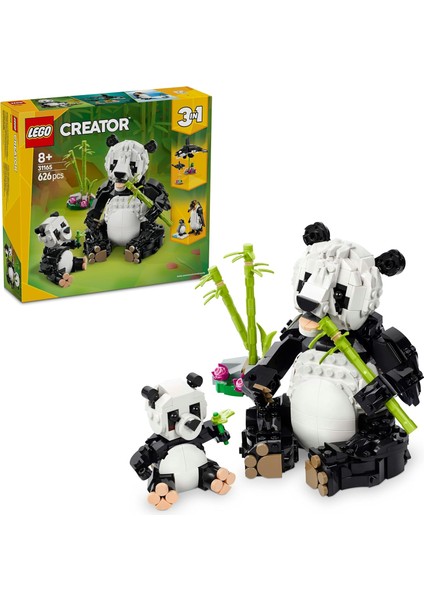 Creator 3’ü 1 Arada Vahşi Hayvanlar: Ailesi 31165-8 Yaş ve Üzeri Çocuklar Için Orka Veya Penguene Dönüşen Oyuncak Yapım Seti, Doğum Günü Hediyesi (626 Parça)