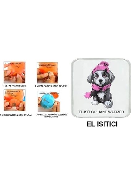 Kırmızı Bereli Köpek Cep Sobası,el Isıtıcı,sıcak Su Torbası Pvc 10X9,5CM fiyatları