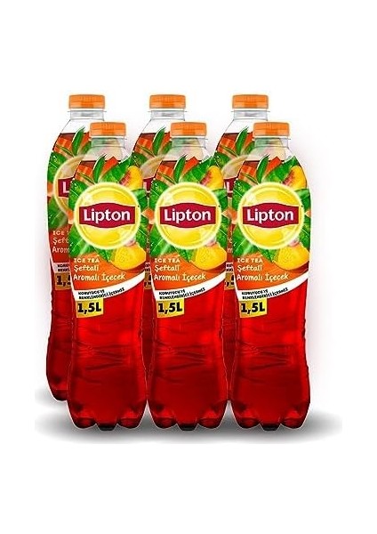 Lipton Ice Tea Şeftali Soğuk Çay Pet 1.5 L x 6 Adet fiyatları