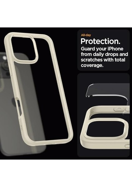 16 Pro Max Ince Kılıf Crystal Sararma Karşıtı Duraclear™ Hava Kanalı Teknolojisi™ Askeri Sınıf Koruma Mute Şeffaf Kapak - ACS08030 modelleri