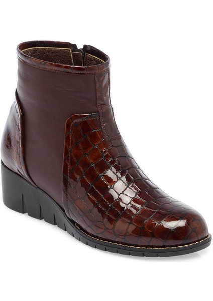 Kahve Hakiki Rugan Deri Kadın Casual Bot - K23K1BT66851-U0M
