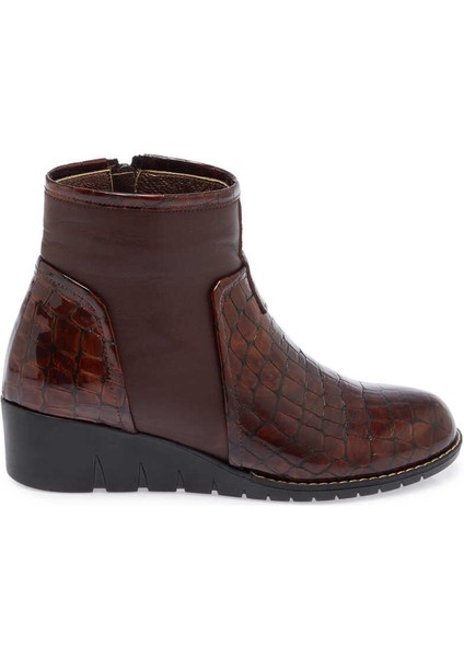 Kahve Hakiki Rugan Deri Kadın Casual Bot - K23K1BT66851-U0M