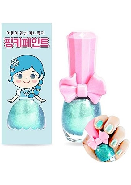Pinky Cosmetic I'm Pinky Kids Nail Paint Shiny Blue Çocuklar Için Soyulabilir Oje