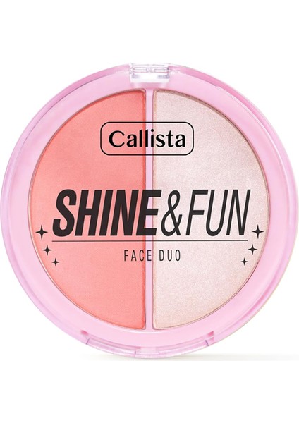 Callista Shine & Fun Face Duo 110 Party Gang Allık & Aydınlatıcı Paleti