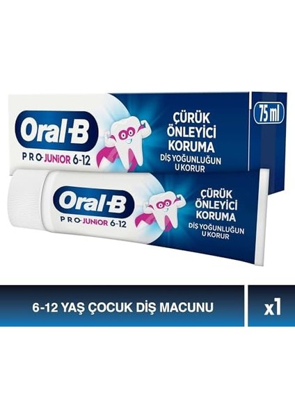 Oral-B Pro Junior Çürük Önleyici Koruma Diş Macunu 75 ml fiyatları