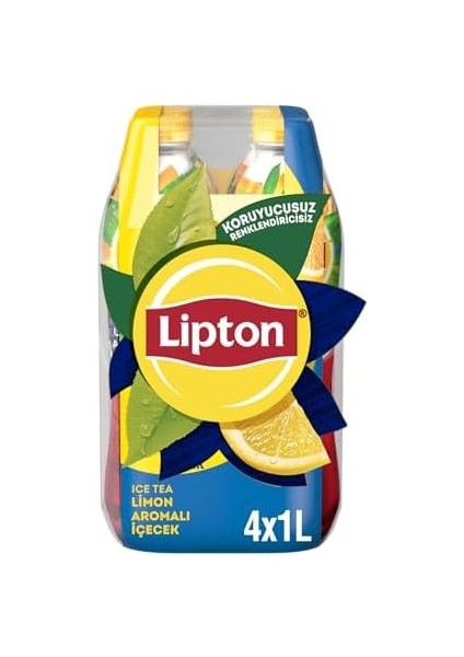 Lipton Ice Tea Limon Aromalı Soğuk Çay Kutu 4 x 1 L