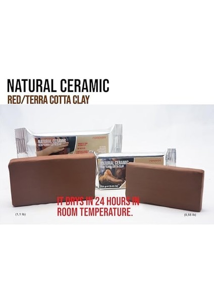 Seramik Kil Hamuru, Kırmızı Terra/cotta 500 gr Fırınlamaya Gerek Olmayan Güzel Sanatlar Figür Heykel Modelleme Oyun ve Sınıfları Için Toksik Olmayan Kil fiyatları