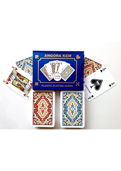 Kem Plastik Iskambil Oyun Kağıdı Çift Deste Biriç Oyun Kağıdı 52 - Plastic Playing