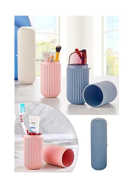 Orret Home Seyahat Tipi Aksesuar Taşıma Kabı Gözlük Diş Macunu Diş Fırçası Saklama Kutusu,valiz Tipi (1ADET)