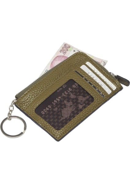 Yeşil Hakiki Deri Unisex Kredi Kartlık - S1KK00000265-T7N fırsatları