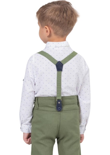 YAPRAK DESENLİ GÖMLEKLİ SALOPET ERKEK TAKIM