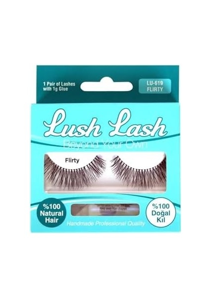 Lush Lash Lush Lash Takma Kirpik LU-619 Flirty 1 Paket (1 x 1 Adet)