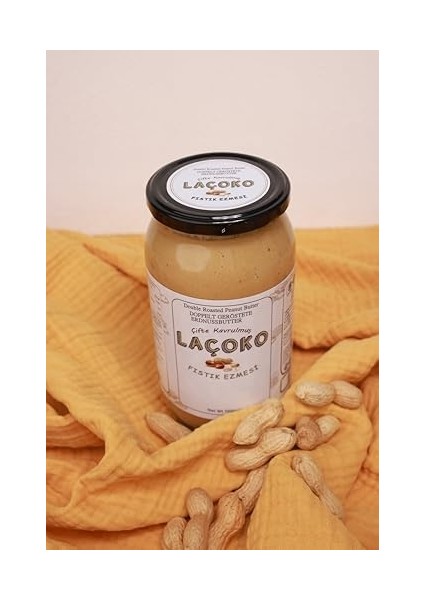 Laçoko 1 kg Şekersiz, Saf, Katkısız Fıstık Ezmesi Glutensiz, Vegan, Doğal Çifte Kavrulmuş Yer Fıstığı Ezmesi (1 Kg) Peanut Butter modelleri