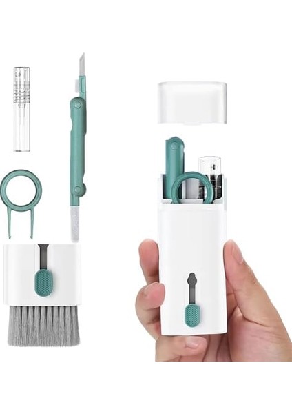 Klavye Temizleme Fırçası, 7'si 1 Arada Çok Fonksiyonlu Klavye, Kulaklık Temizleme Fırça Seti Asorti modelleri