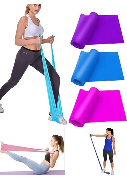 Ckspor Pilates Direnç Lastiği – 90X7,5 cm Farklı Dirençlerde Pilates Bandı Seti 1 Adet fiyatları