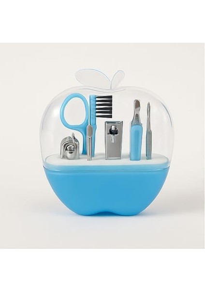 Manikür & Pedikür Seti – Elma Şekilli 8’li Mavi, Taşınabilir Tırnak Bakım Kiti fiyatları
