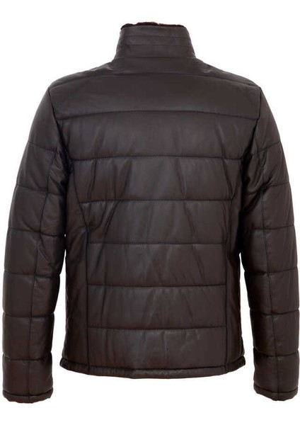 Kahve Hakiki Deri Erkek Hakiki Deri Mont - E23KDM310465-Q3I