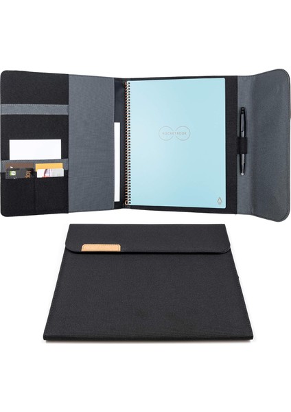 Capsule 2.0 Kapak, Core, ve Fusion Için - Tutuculu, Klipsli ve Iç Depolama ALANLI%100 Geri Dönüştürülebilir Kapak - Siyah, Mektup Boyutu - 21,6 cm x 27,9 cm