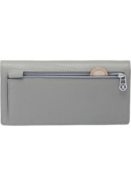 Gri Hakiki Deri Kadın Cüzdan - S1CB00005685-H1Y