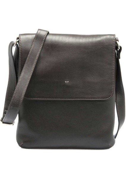 Kahve Hakiki Deri Unisex Çapraz Askılı Çanta - S1AC00002942-A87