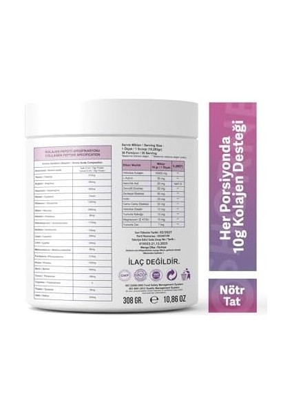 Shorne Kolajen Peptitler Içeren Multivitamin Gıda Takviyesi (1 Ölçek = 10G Kolajen) fiyatları