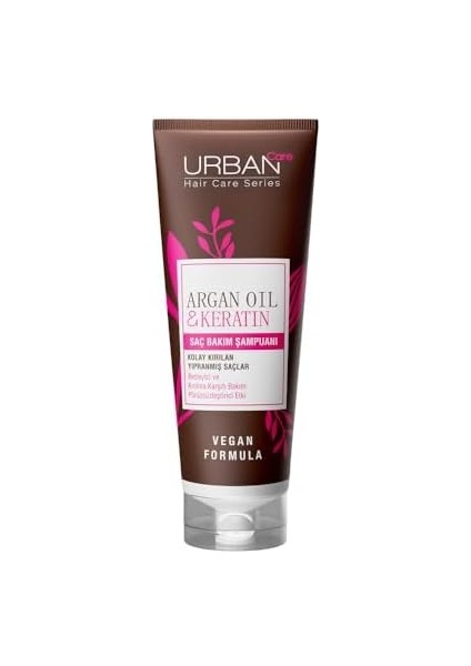 Urban Care Argan Yağı & Keratin Kolay Kırılan Yıpranmış Saçlara Özel Saç Bakım Şampuanı 250 Ml- Vegan modelleri