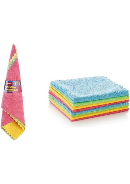 Eco Clean Mikrofiber Temizlik Bezi 4'lü Set | 33X33CM Çok Amaçlı Yüksek Emiş Güçlü Bez (VRP-320)